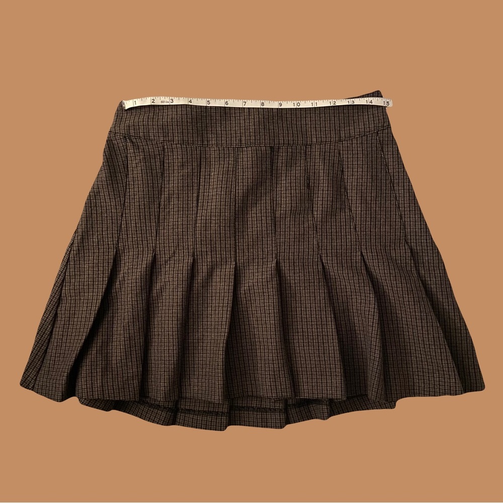 Abercrombie & Fitch Brown Plaid Pleated Skirt 🧸🤎